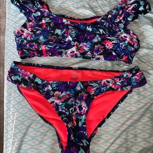 Charlotte Russe shoulder bikini top & bottom